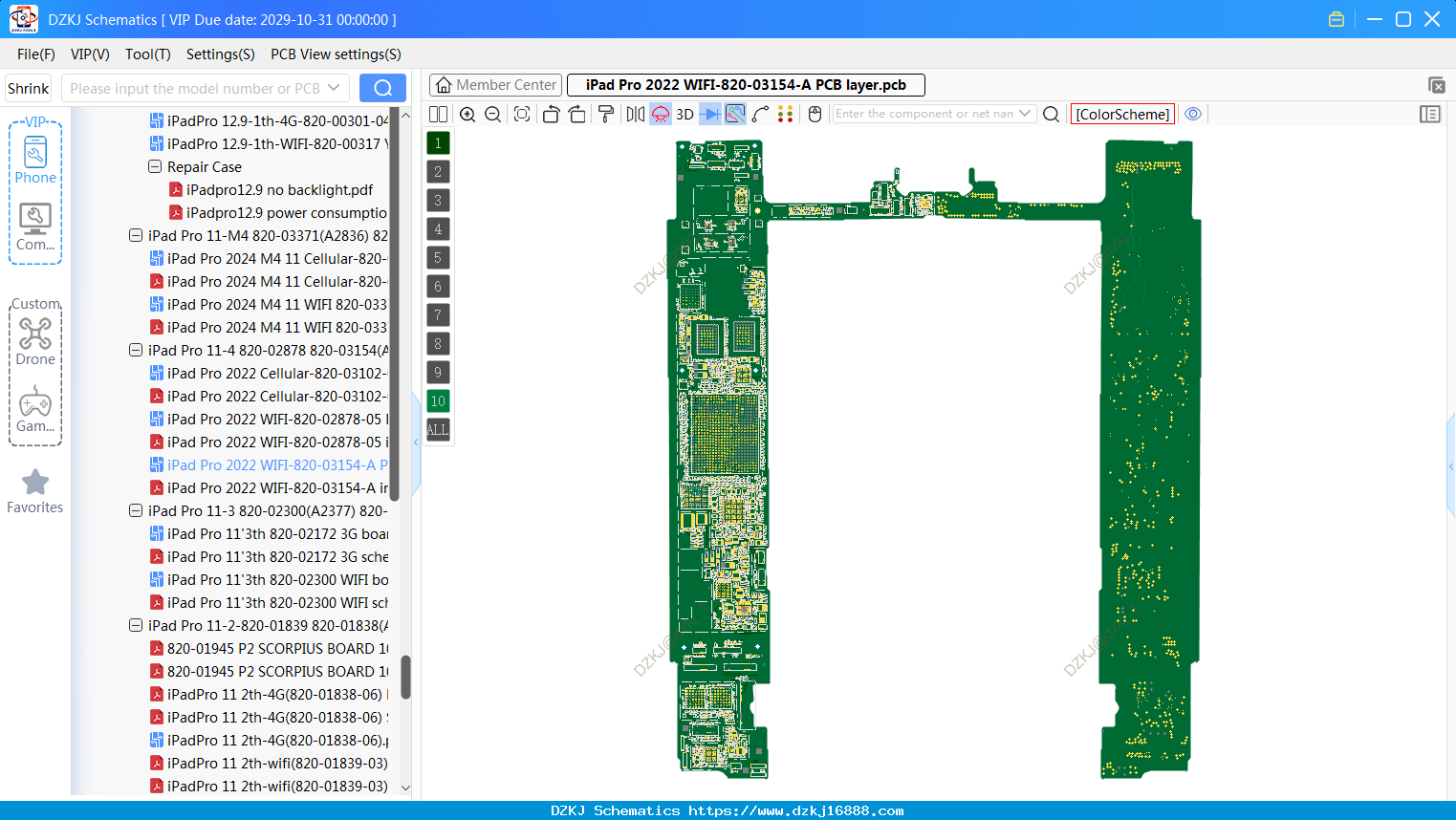 IPad Pro 2022 WIFI-820-03154-A PCB Layer